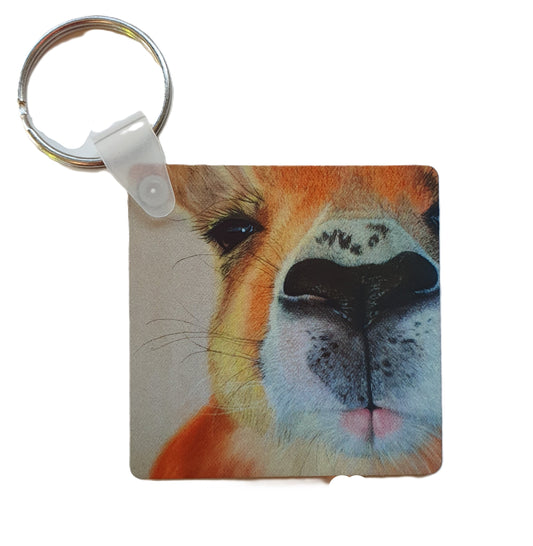 Animal Keyring- The Kangaroo - Printed Australian Animals