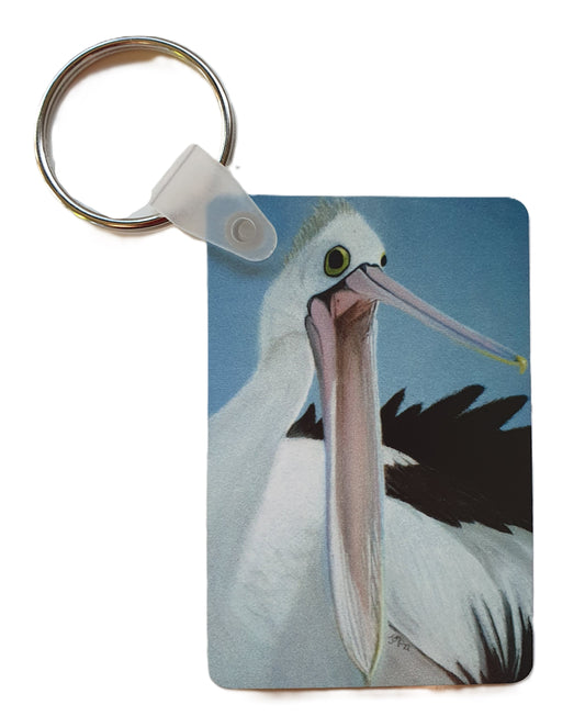 Animal Keyring- The Pelican - Printed Australian Animals