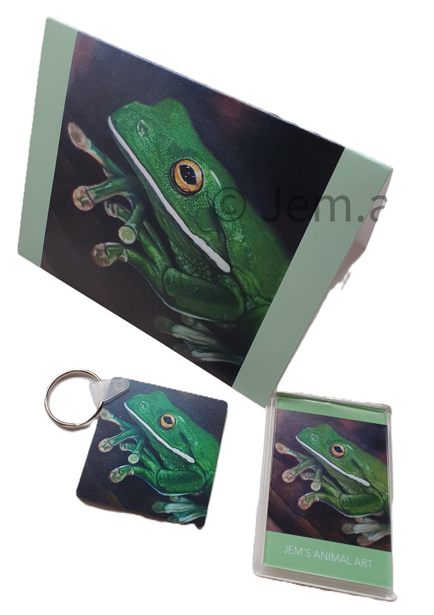 Animal Keyring- The Frog - Printed Australian Animals